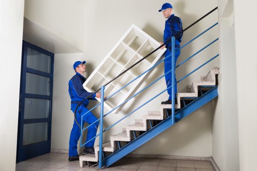 Professional removals team planning a Windsor home move